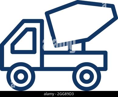 Betonmischwagen, Illustration, Vektor auf weißem Hintergrund. Stock Vektor