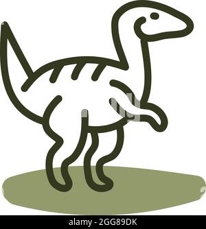 Diplodocus Dinosaurier, Illustration, Vektor auf weißem Hintergrund. Stock Vektor