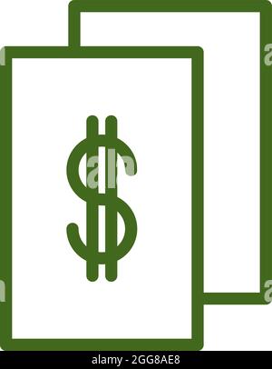 Geldform, Illustration, Vektor auf weißem Hintergrund. Stock Vektor