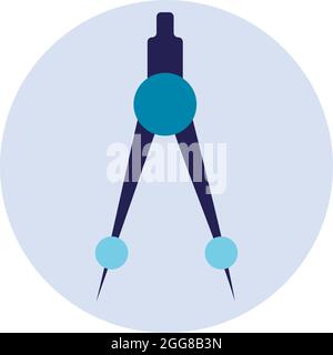 Blauer Bremssattel, Illustration, Vektor auf weißem Hintergrund. Stock Vektor