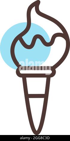 Gefrorenes blaues Eis, Illustration, Vektor auf weißem Hintergrund. Stock Vektor