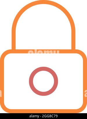 Sperre mit Kombination, Illustration, Vektor auf weißem Hintergrund. Stock Vektor