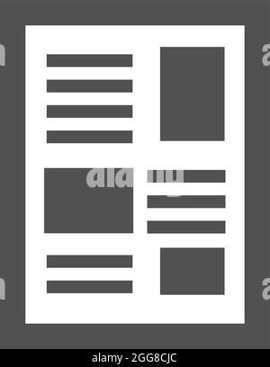 Neue Zeitung, Illustration, Vektor auf weißem Hintergrund. Stock Vektor