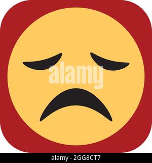 Gelangweilte Emoji, Illustration, Vektor auf weißem Hintergrund. Stock Vektor