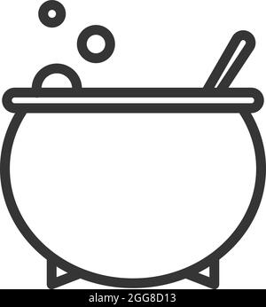 Großer Kessel, Illustration, Vektor auf weißem Hintergrund. Stock Vektor