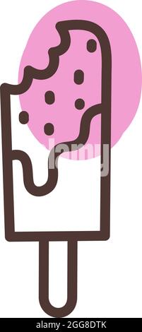 Zartes Eis, Illustration, Vektor auf weißem Hintergrund. Stock Vektor