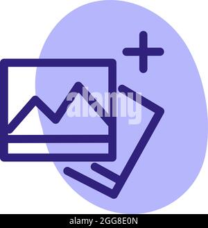 Zwei Fotos, Illustration, Vektor auf weißem Hintergrund. Stock Vektor
