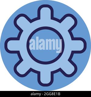 Computereinstellungen, Illustration, Vektor auf weißem Hintergrund. Stock Vektor