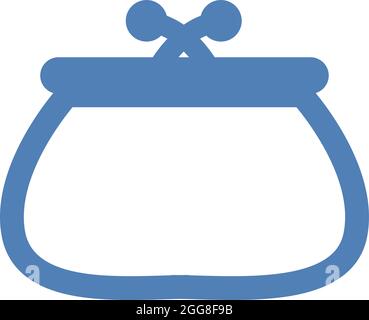 Blaue Brieftasche, Illustration, Vektor auf weißem Hintergrund. Stock Vektor