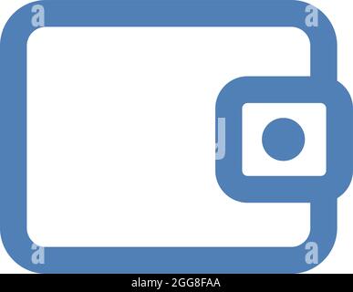 Blaue Herren Brieftasche, Illustration, Vektor auf weißem Hintergrund. Stock Vektor