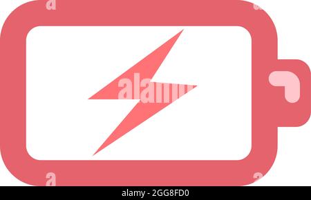 Akku wird geladen, Abbildung, Vektor auf weißem Hintergrund. Stock Vektor