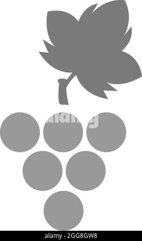 Lila Trauben, Illustration, Vektor auf weißem Hintergrund. Stock Vektor