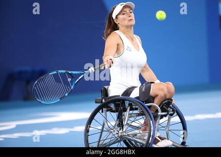 Tokio, Japan. 30. August 2021. MORCH Emmanuelle aus Frankreich tritt bei den Paralympischen Spielen in Tokio 2020 bei der zweiten Runde der Frauen im Einzel an. Quelle: Arif Karim/Alamy Live News Stockfoto