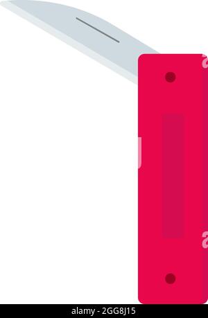 Rotes Taschenmesser, Illustration, Vektor auf weißem Hintergrund. Stock Vektor