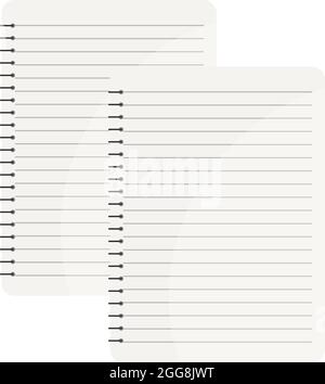 Zwei leere Papiere, Illustration, Vektor auf weißem Hintergrund. Stock Vektor