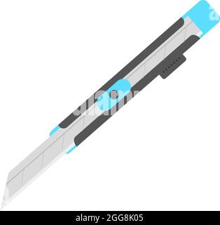 Papierschneider, Illustration, Vektor auf weißem Hintergrund. Stock Vektor