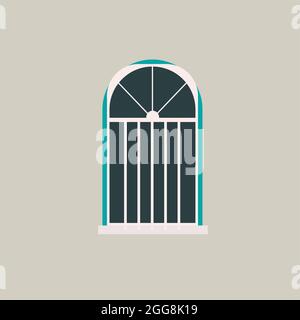 Elegantes Fenster, Illustration, Vektor auf weißem Hintergrund. Stock Vektor