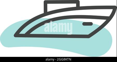 Neues Kreuzschiff, Illustration, Vektor, auf weißem Hintergrund. Stock Vektor