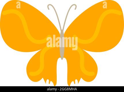 Leuchtend gefärbter Schmetterling, Illustration, Vektor, auf weißem Hintergrund. Stock Vektor