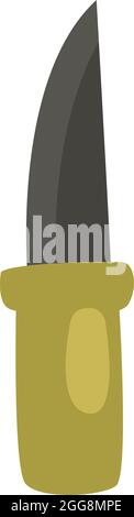 Armeemesser, Illustration, Vektor, auf weißem Hintergrund. Stock Vektor