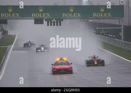 Safety Car 33 VERSTAPPEN Max (nld), Red Bull Racing Honda RB16B, Aktion während des Grand Prix der Formel 1 Belgien, 12. Lauf der FIA Formel-1-Weltmeisterschaft 2021 vom 27. Bis 29. August 2021 auf dem Circuit de Spa-Francorchamps, in Stavelot, bei Liege, Belgien - Foto Antonin Vincent / DPPI Stockfoto