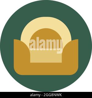 Wohnzimmerstuhl, Illustration, Vektor, auf weißem Hintergrund. Stock Vektor