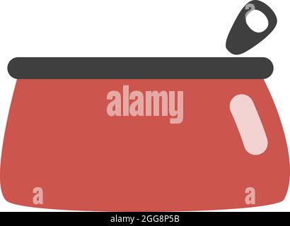 Rote Kosmetiktasche, Illustration, Vektor, auf weißem Hintergrund. Stock Vektor