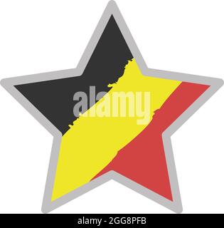 Belgien Flagge, Illustration, Vektor, auf weißem Hintergrund. Stock Vektor