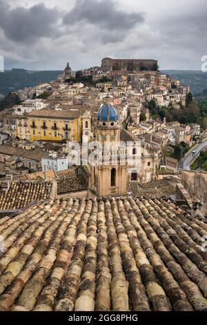 Ragusa Altstadt Stadtbild in Sizilien, Italien Stockfoto