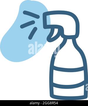 Staubspray, Illustration, Vektor, auf weißem Hintergrund. Stock Vektor