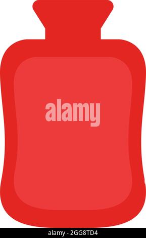 Wärmflasche, Illustration, Vektor, auf weißem Hintergrund. Stock Vektor