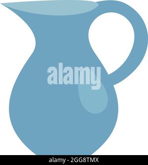 Blauer Krug, Illustration, Vektor, auf weißem Hintergrund. Stock Vektor