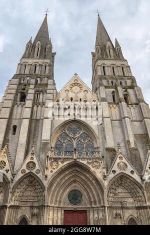 Bayeux, Normandie, die Kathedrale im historischen Zentrum Stockfoto