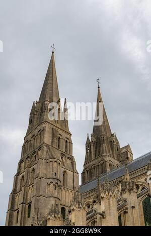 Bayeux, Normandie, die Kathedrale im historischen Zentrum Stockfoto