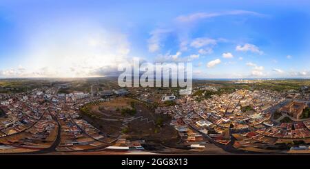 360 Grad Panorama Ansicht von 360 Luftaufnahmen von el puig de santa Maria in valencia