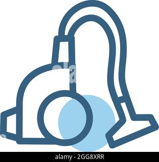 Großer Staubsauger, Illustration, Vektor, auf weißem Hintergrund. Stock Vektor