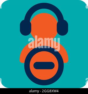 Podcast folgen, Illustration, Vektor, auf weißem Hintergrund. Stock Vektor