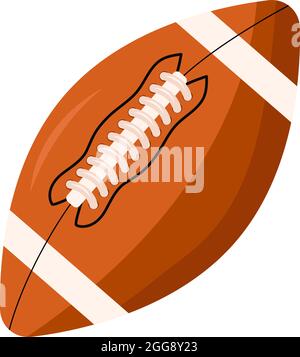 Rugby Ball, Illustration, Vektor auf weißem Hintergrund. Stock Vektor