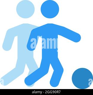 Fußball, Illustration, Vektor, auf weißem Hintergrund spielen. Stock Vektor