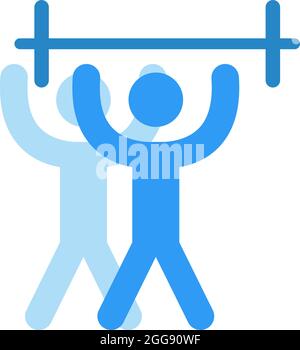 Powerlifting Sport, Illustration, Vektor, auf weißem Hintergrund. Stock Vektor