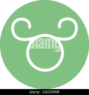 Taurus Sternzeichen, Illustration, Vektor, auf weißem Hintergrund. Stock Vektor