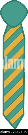Mann Krawatte auf Streifen, Illustration, Vektor, auf weißem Hintergrund. Stock Vektor