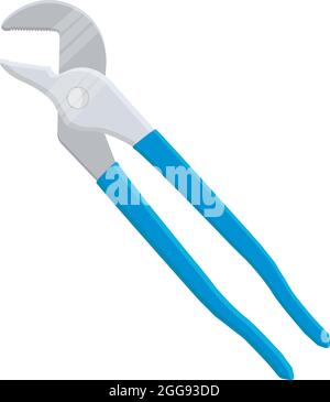 Blaue Zange, Illustration, Vektor auf weißem Hintergrund. Stock Vektor