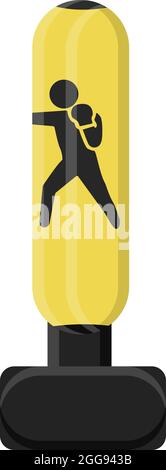 Boxsack, Illustration, Vektor auf weißem Hintergrund. Stock Vektor
