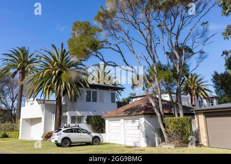 Luxus freistehendes Haus in Palm Beach Sydney an einem blauen Himmel Winter Tag, Sydney, Australien Stockfoto