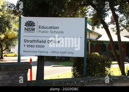 Bildung Öffentliche Schulen, 65 Albert Rd, Strathfield NSW 2135 Stockfoto