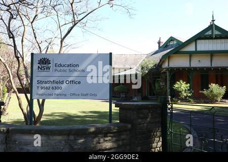 Bildung Öffentliche Schulen, 65 Albert Rd, Strathfield NSW 2135 Stockfoto