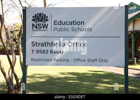 Bildung Öffentliche Schulen, 65 Albert Rd, Strathfield NSW 2135 Stockfoto