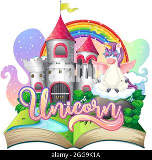 3D Pop-up-Buch mit Märchen Thema Illustration Stock Vektor