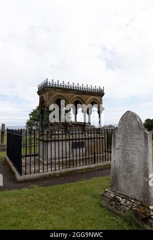 Das Grab von Grace Darling in St. Aidans Churchyard, Bamburgh, Northumberland, England. Stockfoto